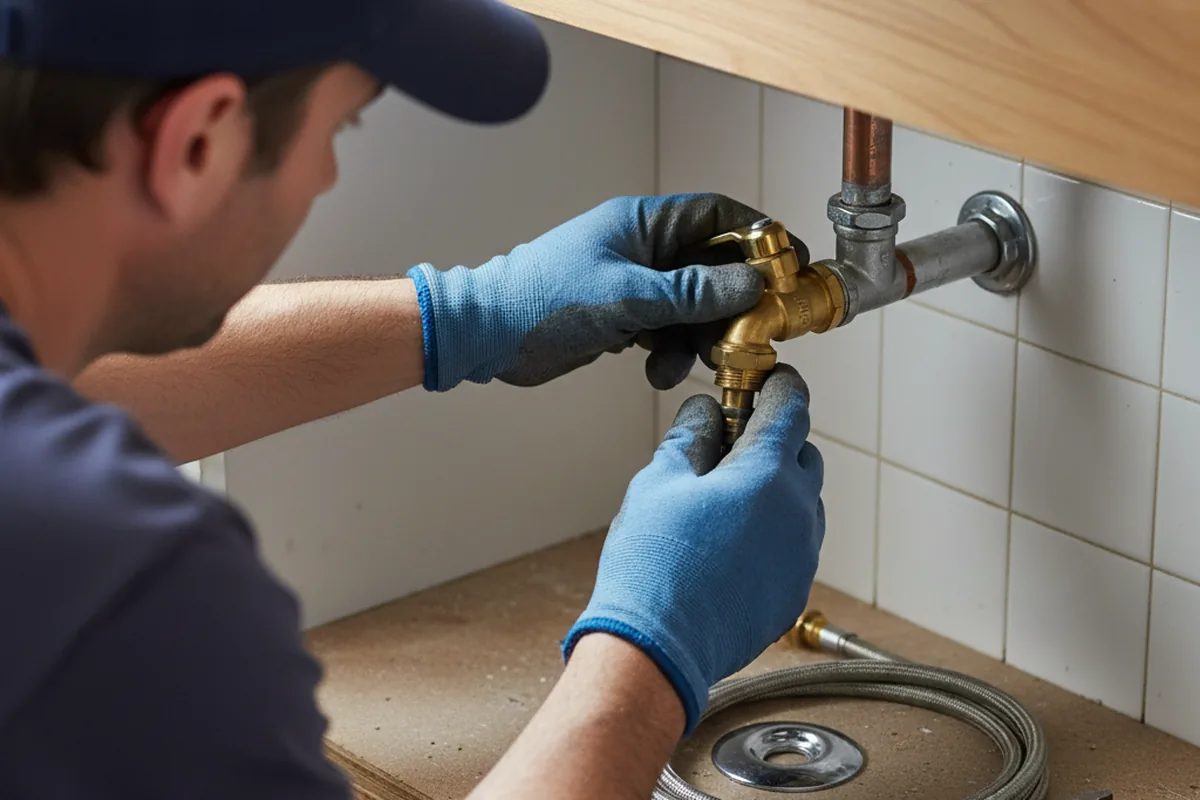 Shutoff valve and fitting work during Faucet and Fixture Repair in Beaver Dam